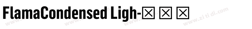 FlamaCondensed Ligh字体转换